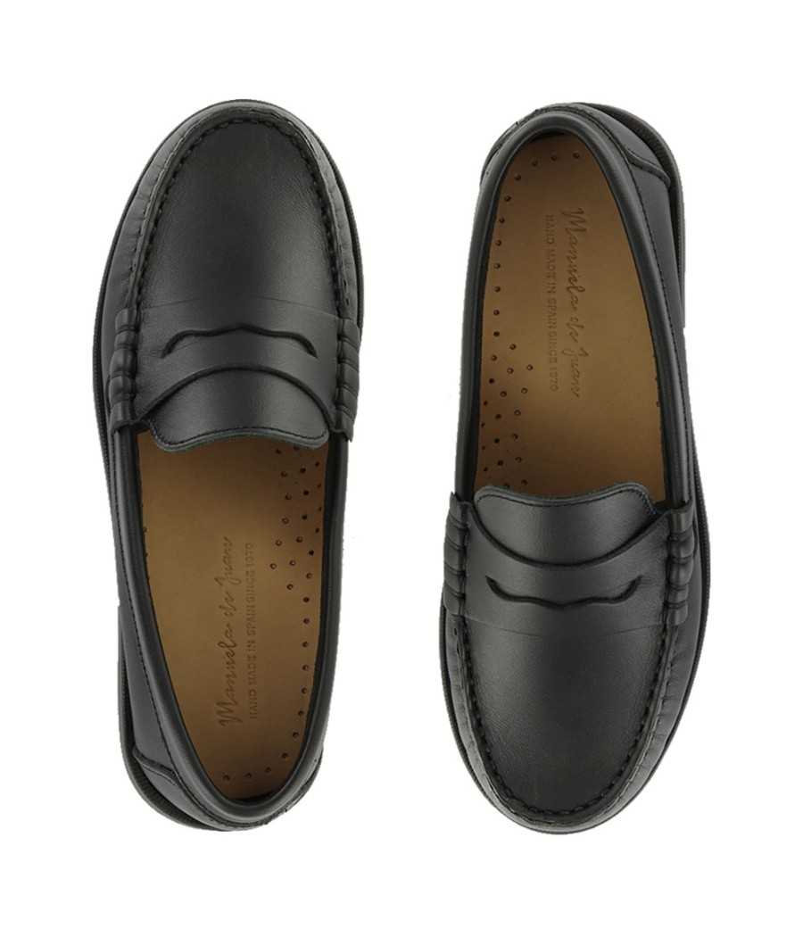 Mocasín William en piel negro|Manuela de Juan