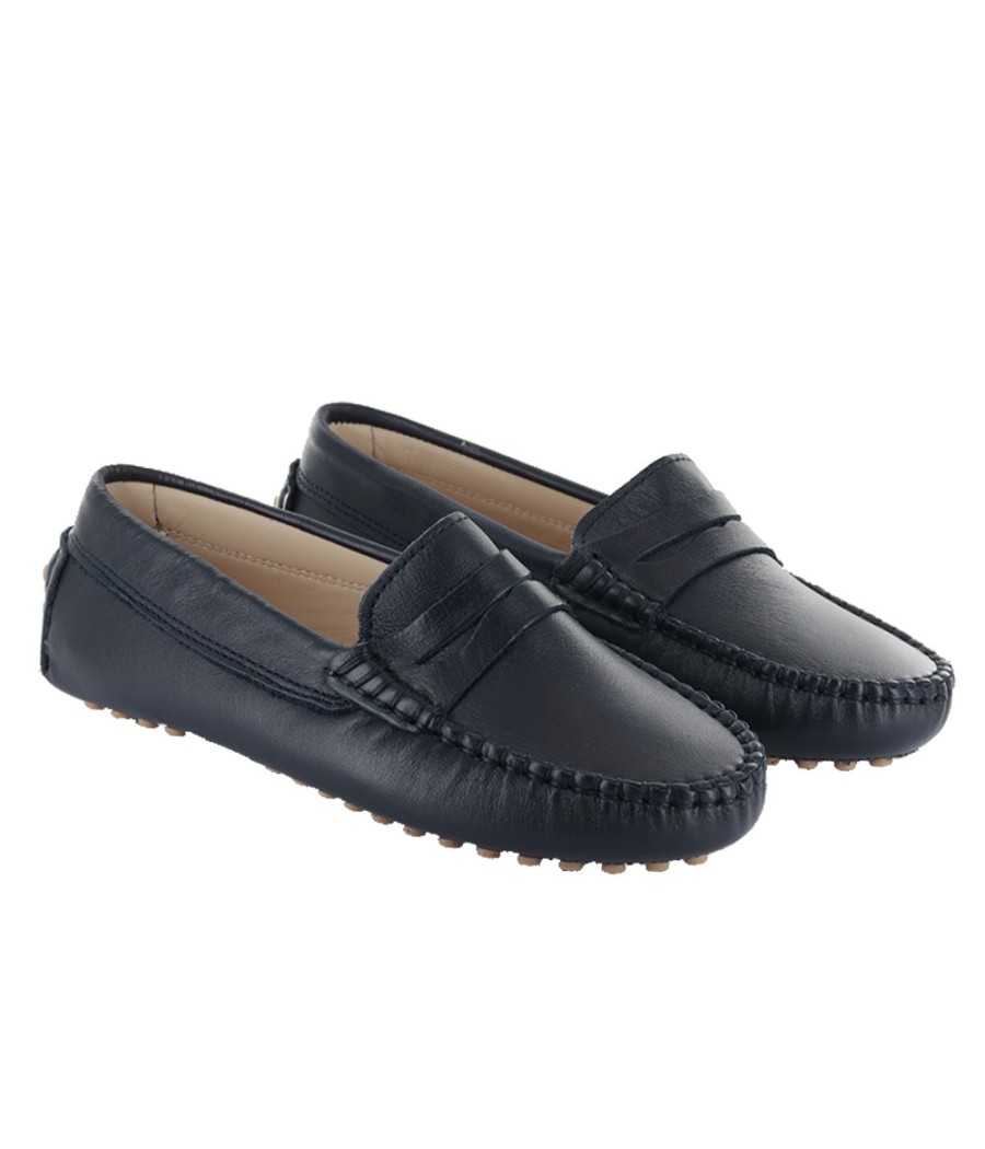 Moccasin Ishi blue leather| Manuela de Juan Moccasin Ishi blue leather| Manuela de Juan