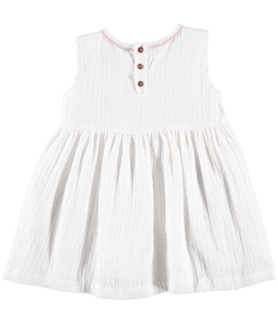 Vestido Bayi blanco| Manuela de Juan - fabricado a mano en España