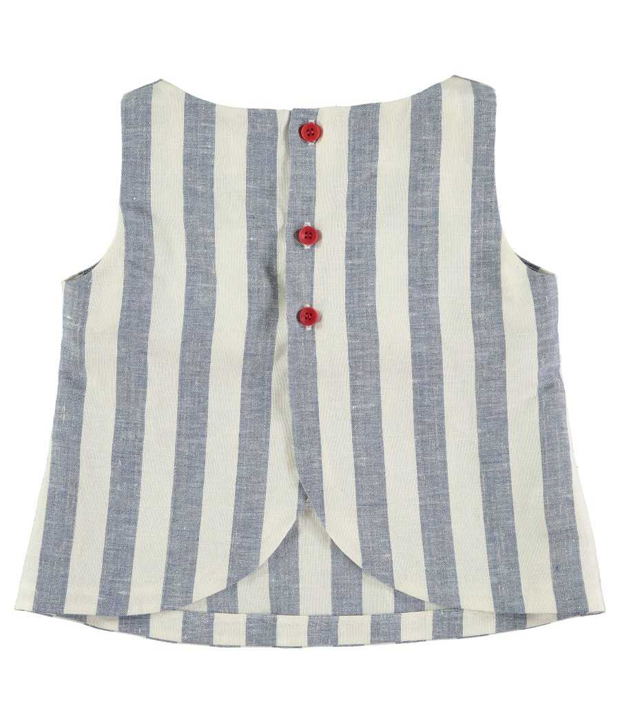 Blouse Sofia blue| Manuela de Juan - Handmade in Spain