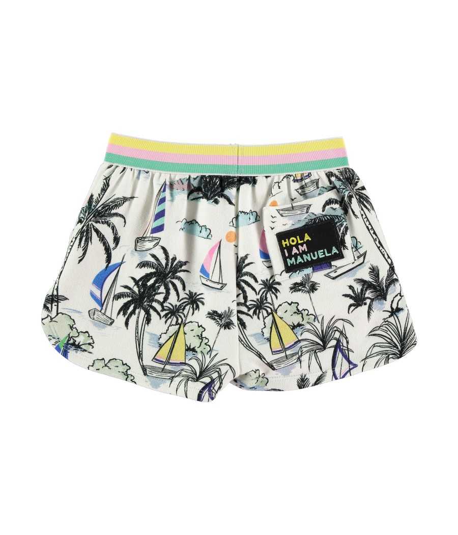 Pantalón corto Diane blanco| Manuela de Juan - fabricado a mano en España