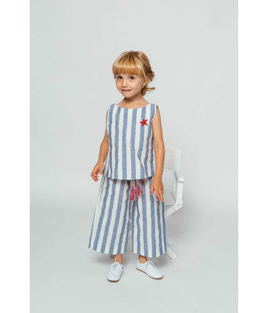 Pants Lily blue| Manuela de Juan - Handmade in Spain