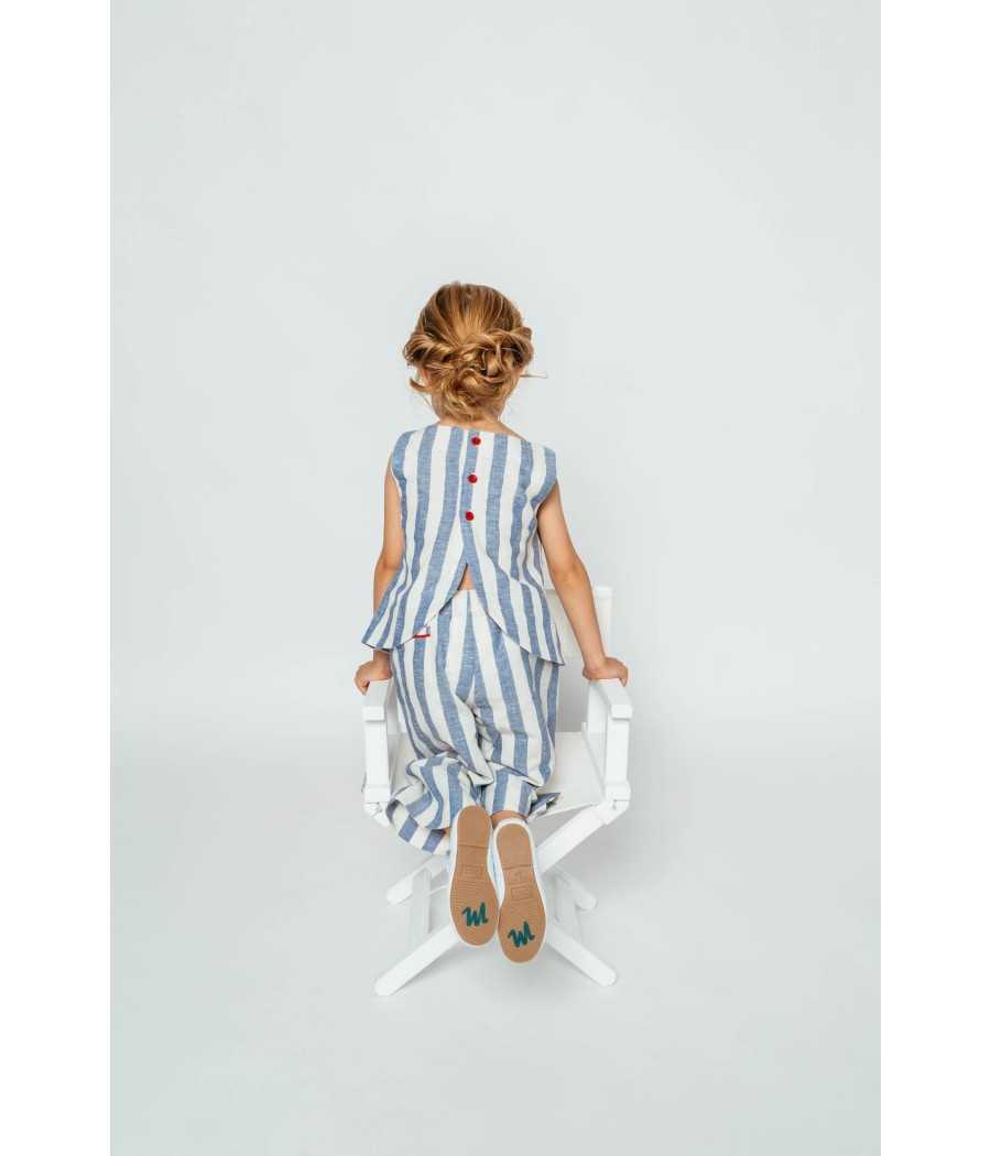 Pants Lily blue| Manuela de Juan - Handmade in Spain