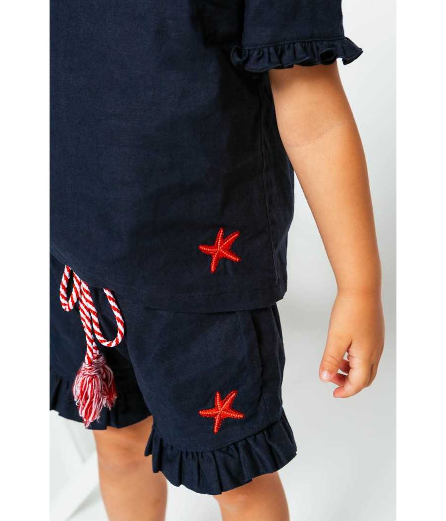 Short Alice blue| Manuela de Juan - Handmade in Spain