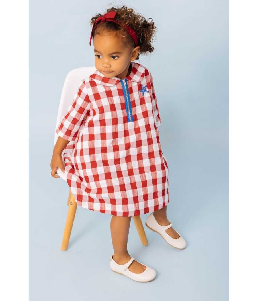 Dress Mia red| Manuela de Juan - Handmade in Spain