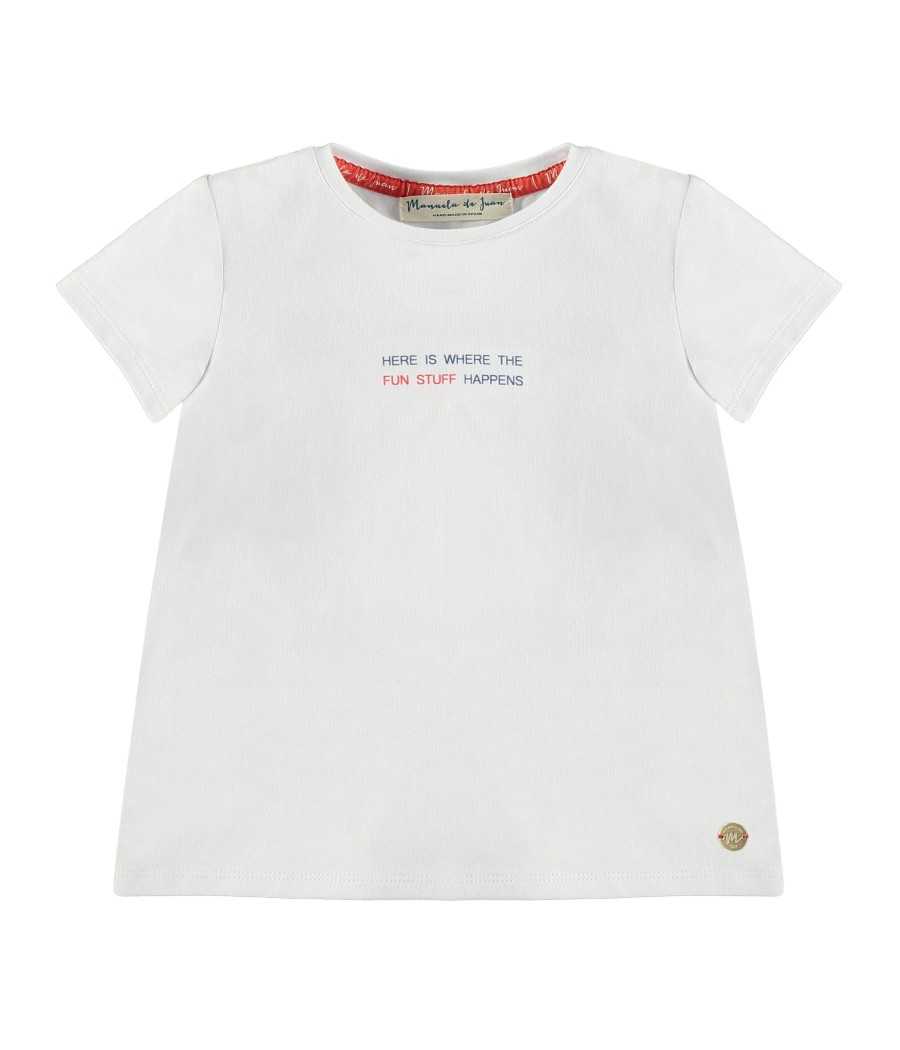 T-shirt Amy white| Manuela de Juan - Handmade in Spain T-shirt Amy white| Manuela de Juan - Handmade in Spain