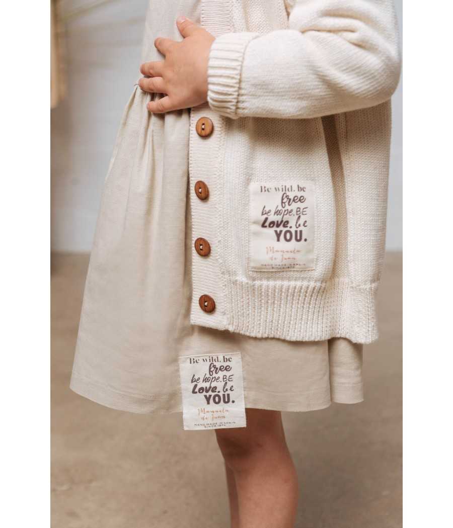 Cardigan Sally beige| Manuela de Juan - Handmade in Spain