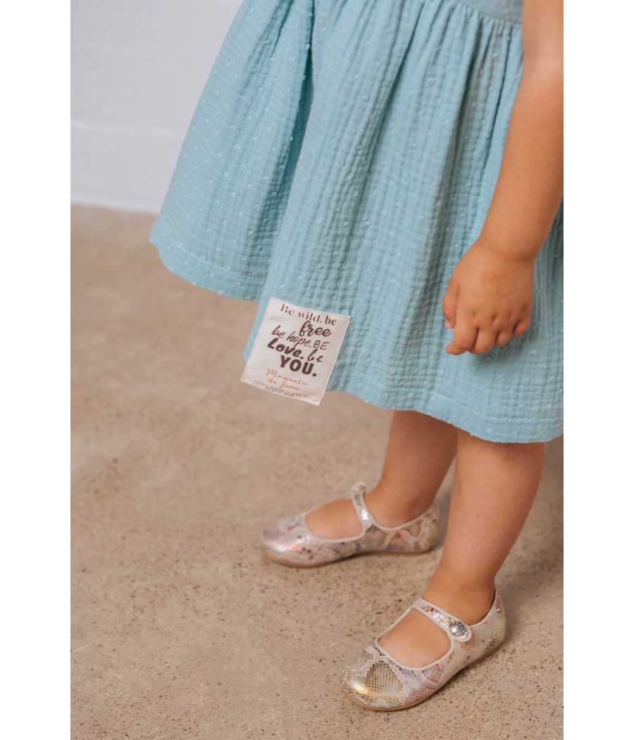 Vestido Bayi azul | Manuela de Juan - fabricado a mano en España