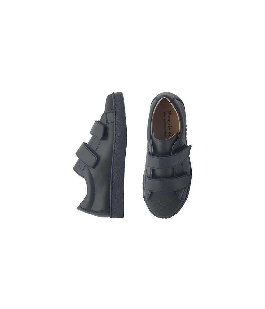 School shoes blue leather| Manuela de Juan