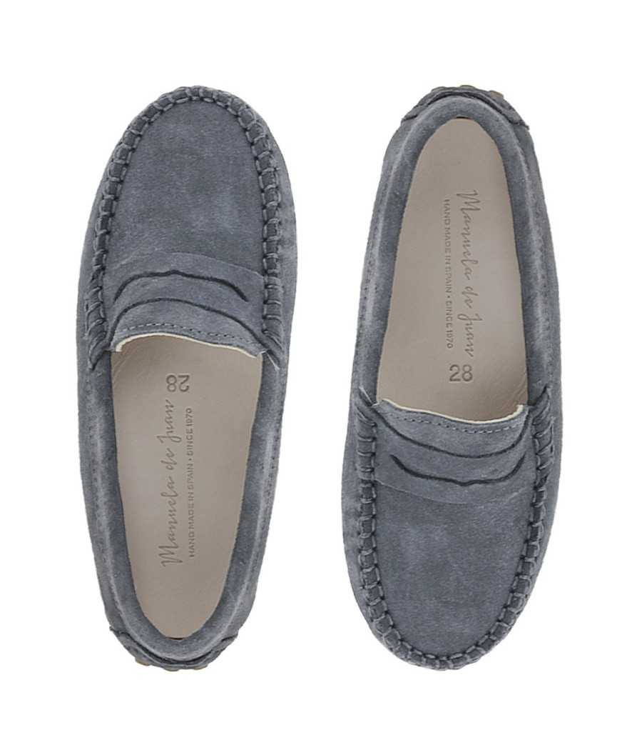 Mocasín Ishi en nubuck gris |Manuela de Juan