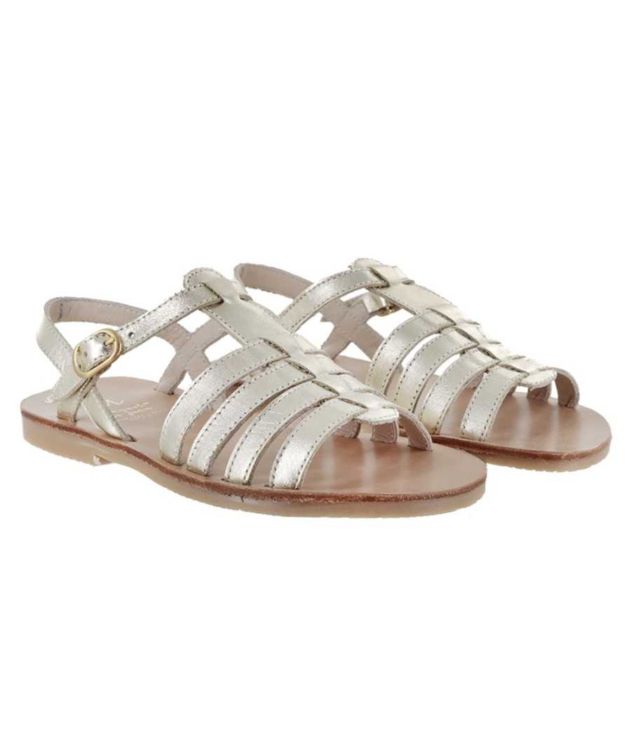 Sandal Spartiate golden leather| Manuela de Juan Sandal Spartiate golden leather| Manuela de Juan