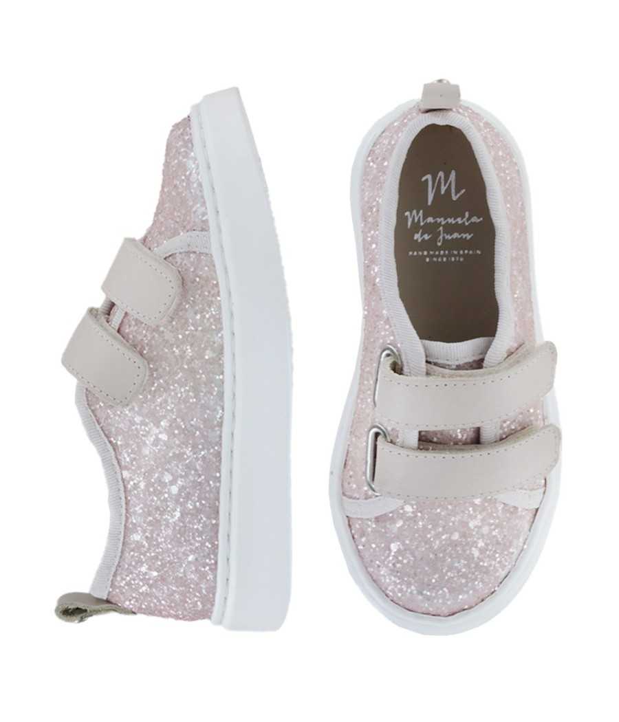 Zapatillas Lucas rosa glitter |Manuela de Juan