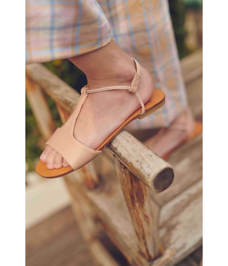 Sandal Mikonos light pink leather | Manuela de Juan