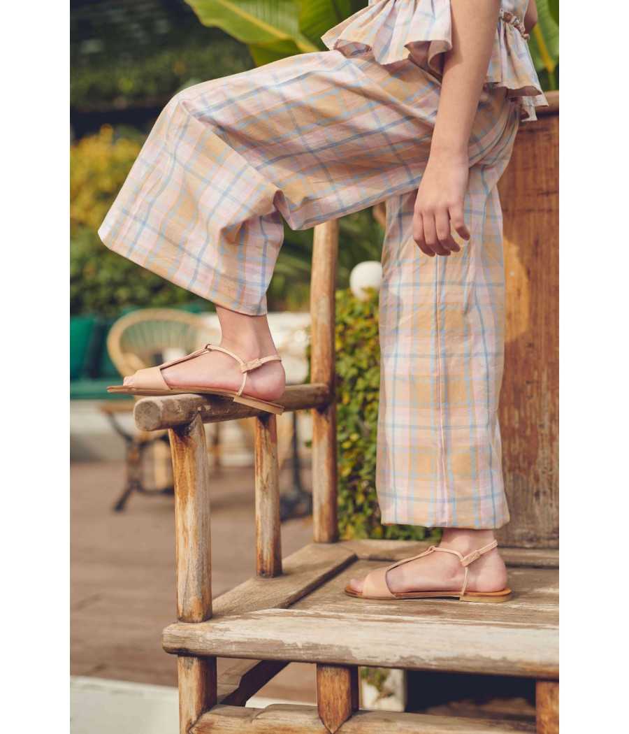 Sandal Mikonos light pink leather | Manuela de Juan