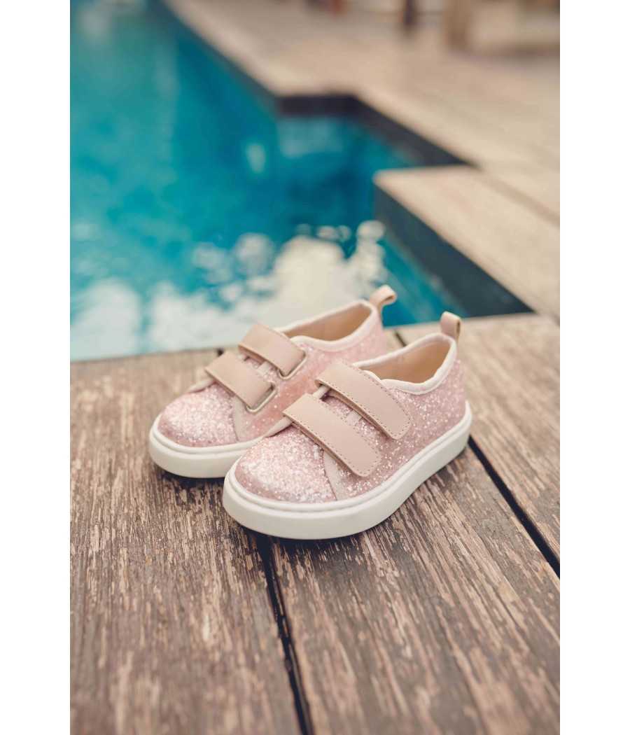 Zapatillas Lucas rosa glitter |Manuela de Juan