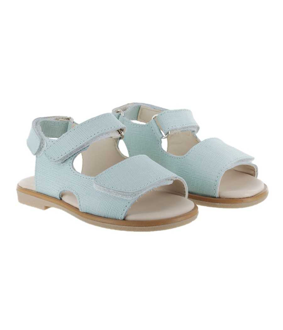 Sandalia Hebe en piel acqua|Manuela de Juan