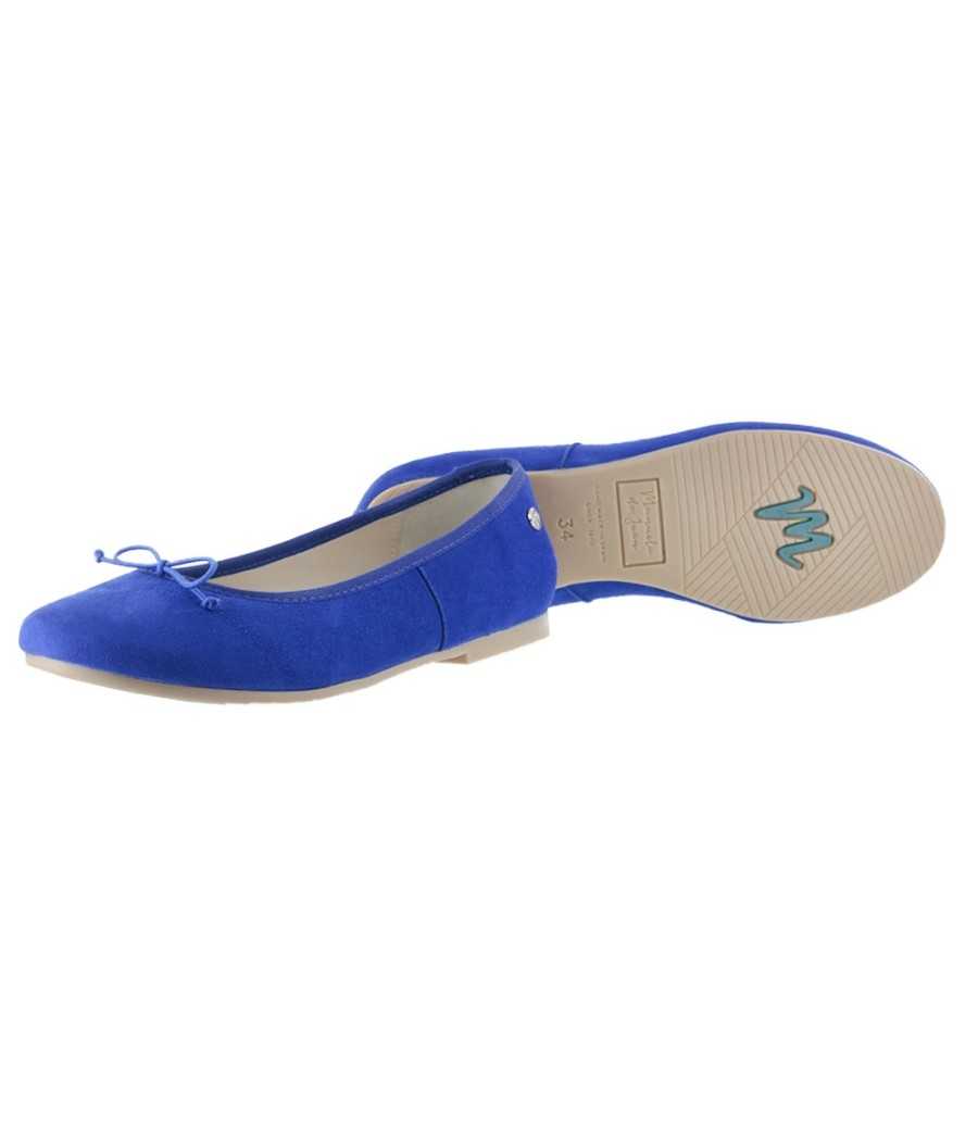 Ballerina Priscilla blue suede leather| Manuela de Juan