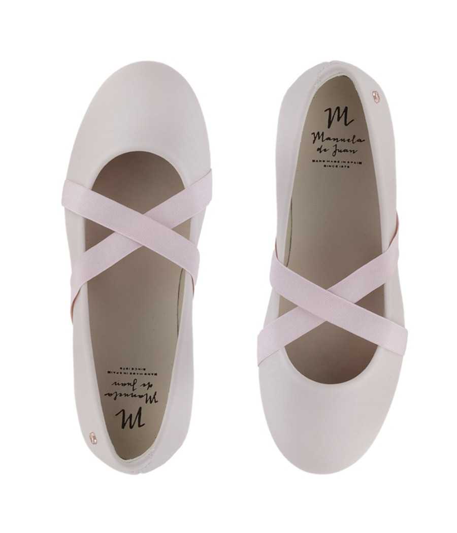 Ballerina Greta pink leather| Manuela de Juan