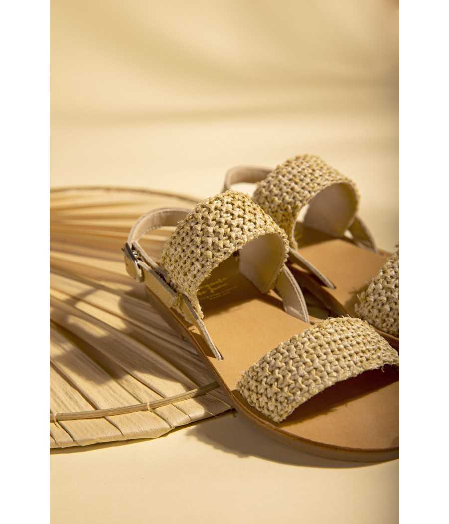 Sandal Carmen Raffia| Manuela de Juan