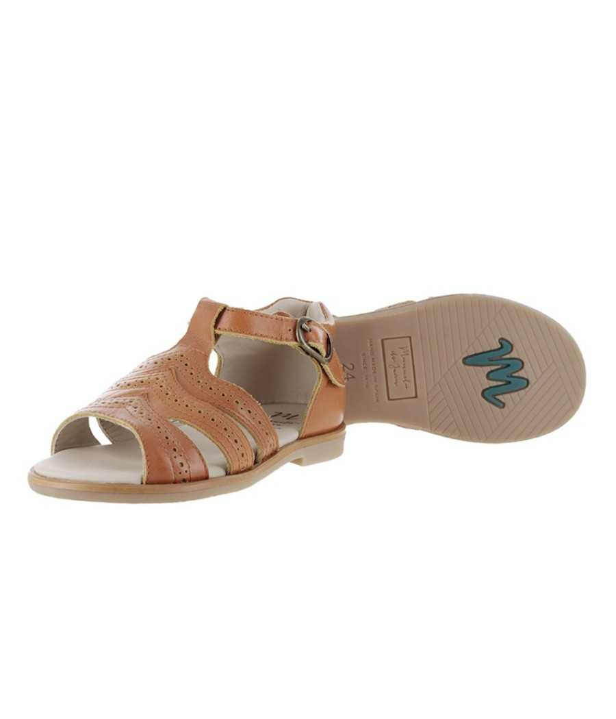 Sandal Terence honey leather| Manuela de Juan