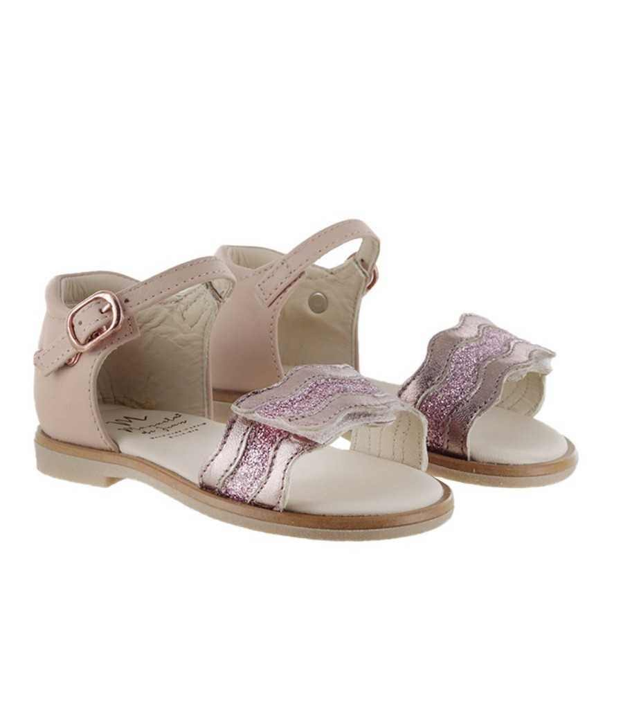 Sandal Ari pink metallic leather| Manuela de Juan Sandal Ari pink metallic leather| Manuela de Juan