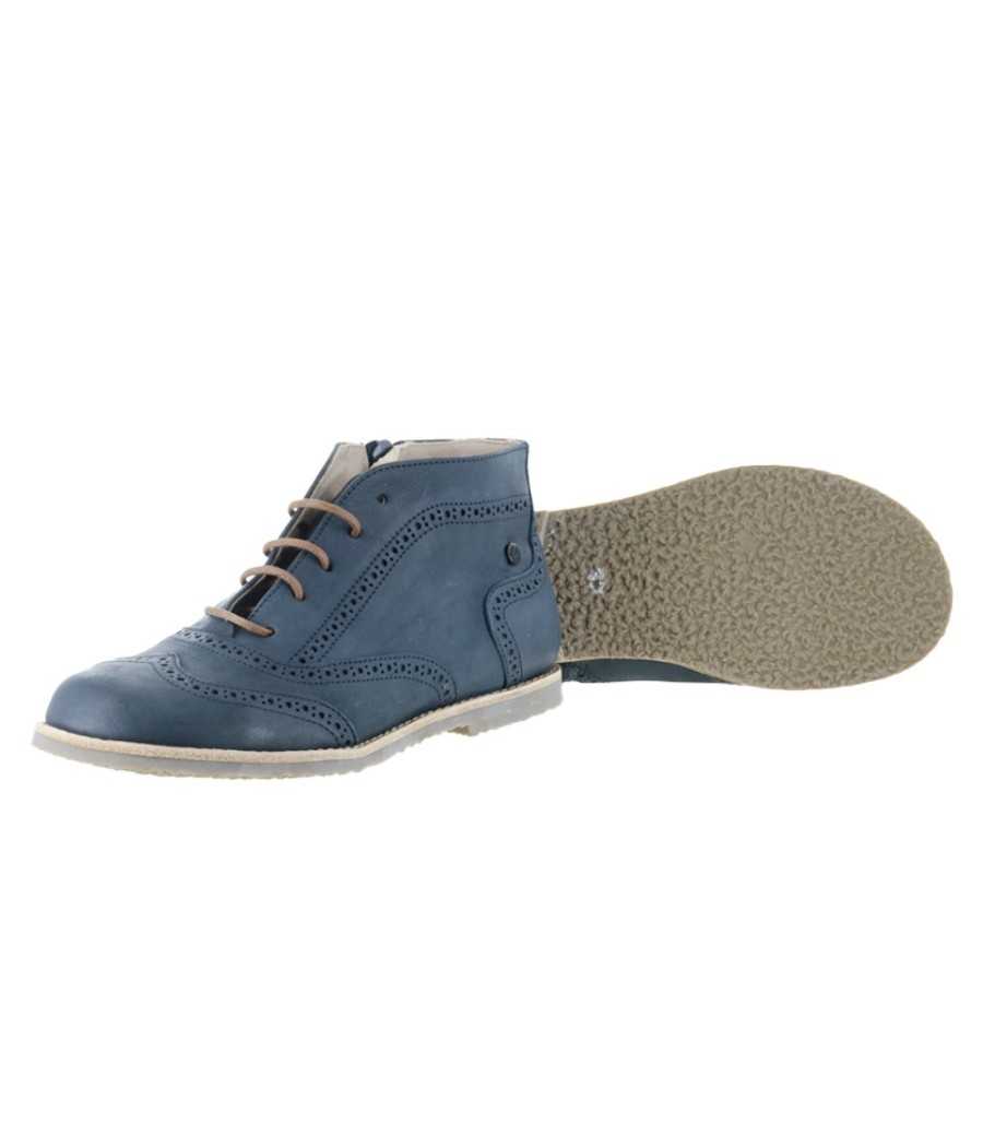 Botines Andrien en piel azul| Manuela de Juan