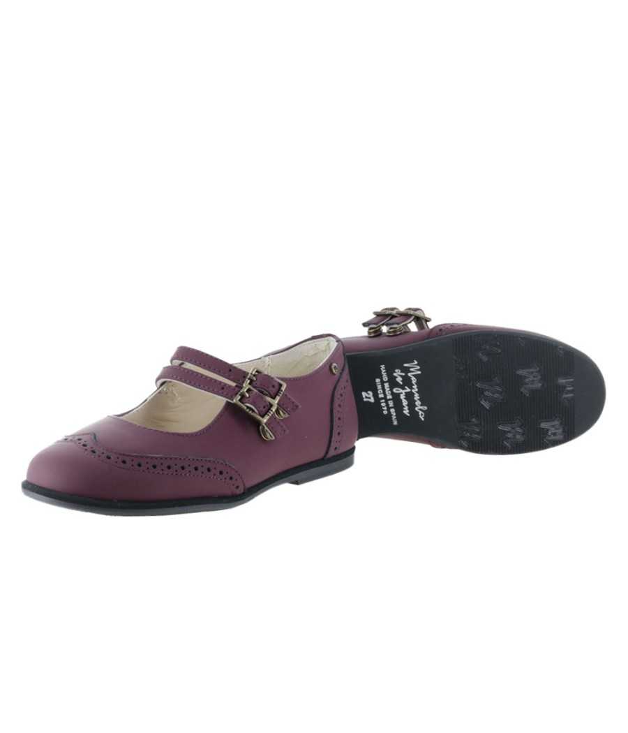 Mary-Jane Baré Burgundy leather| Manuela de Juan