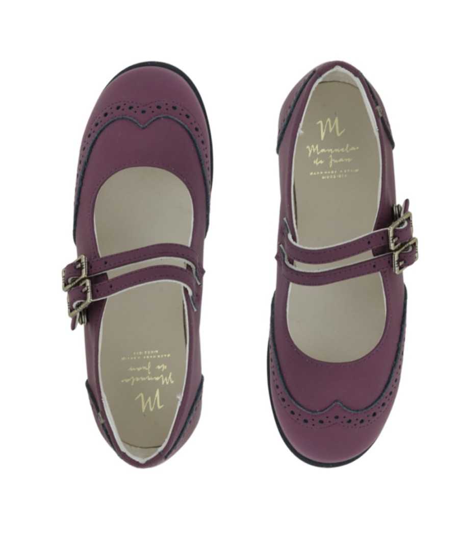 Mary-Jane Baré Burgundy leather| Manuela de Juan