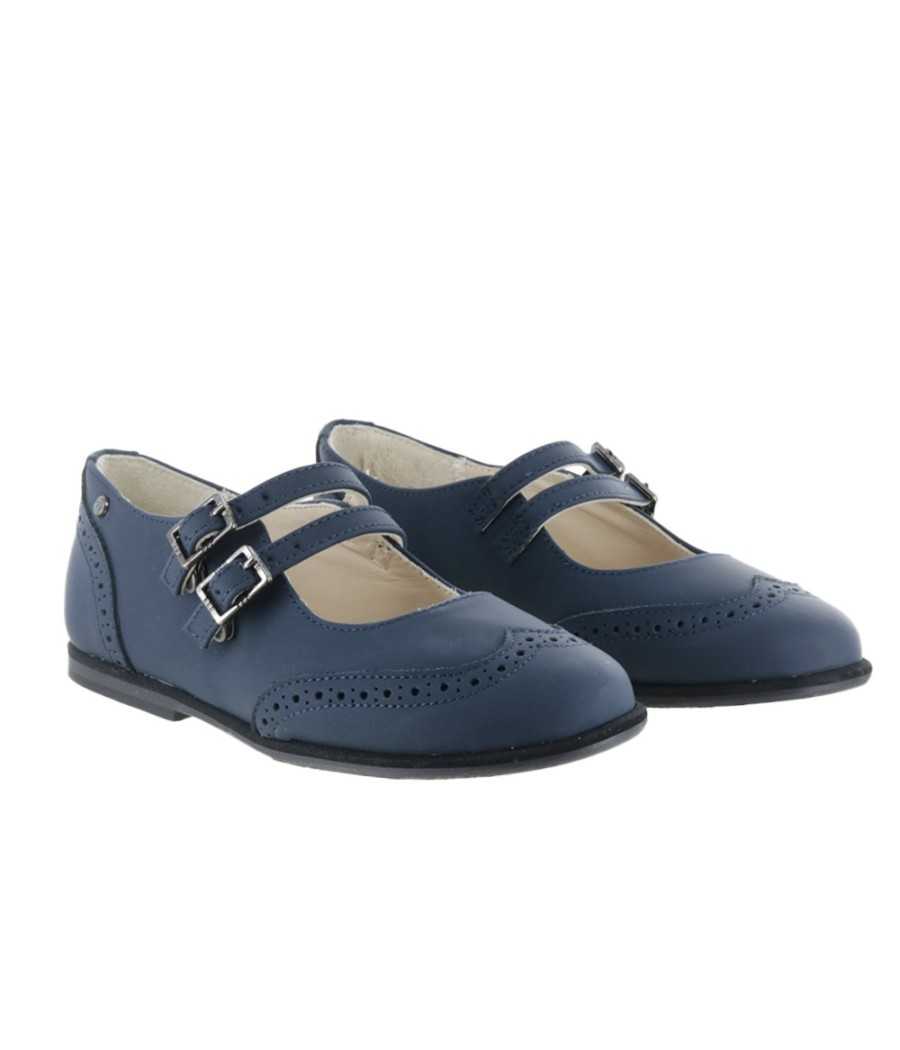 Mary-Jane Baré blue leather| Manuela de Juan