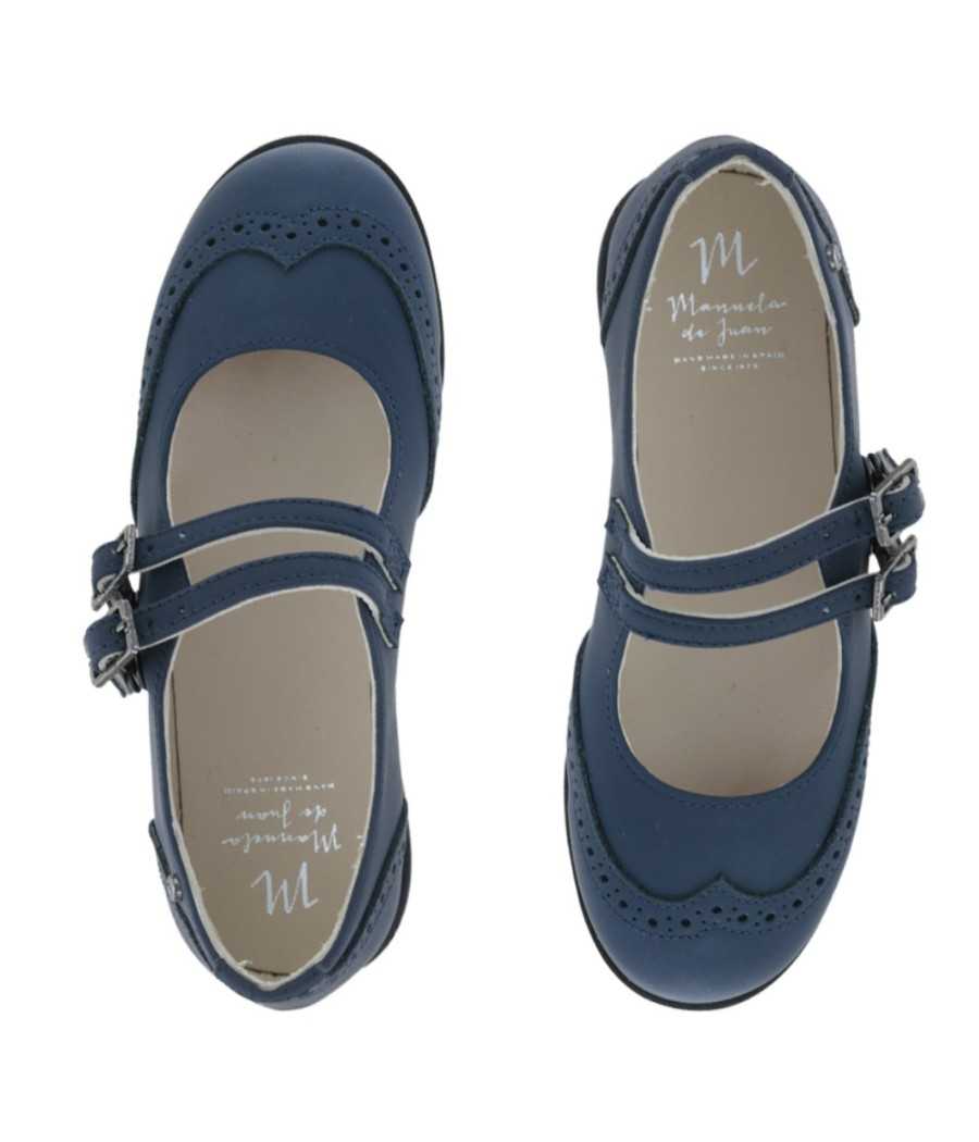 Mary-Jane Baré blue leather| Manuela de Juan