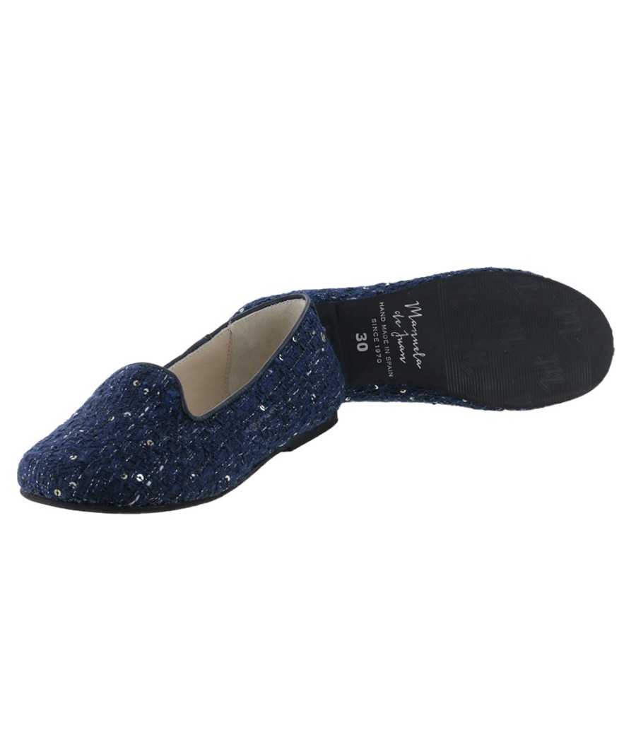 Loafer Chachou blue tweed| Manuela de Juan