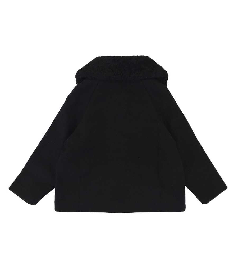 Abrigo Aspen negro| Manuela de Juan - fabricado a mano en España