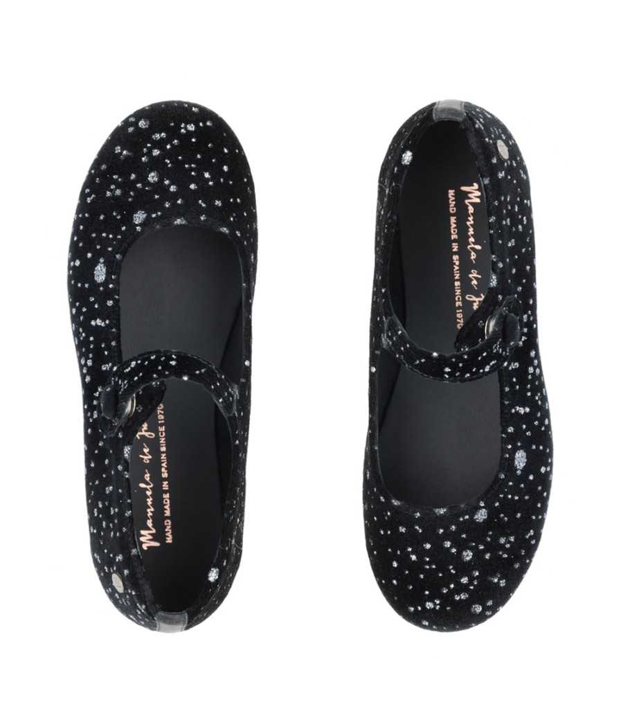 Mary-jane Mimi Black velvet leather| Manuela de Juan