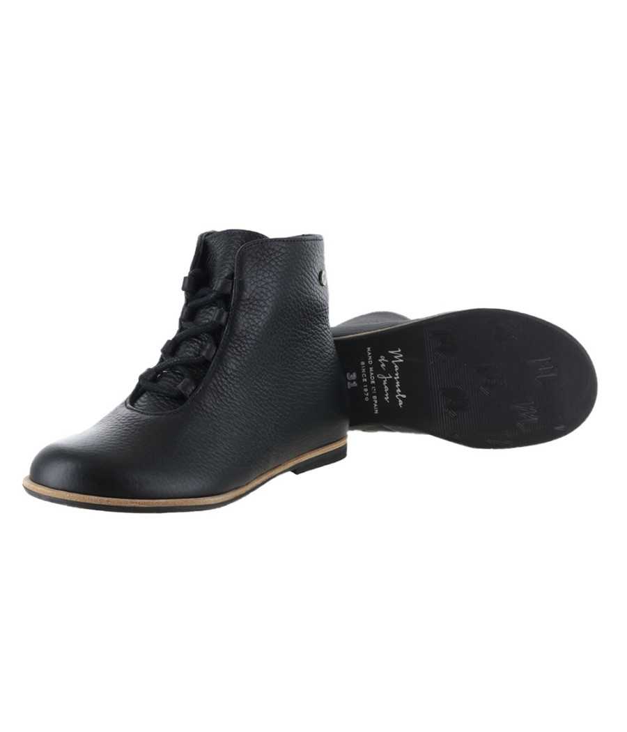 Bota Nayla en piel negro| Manuela de Juan