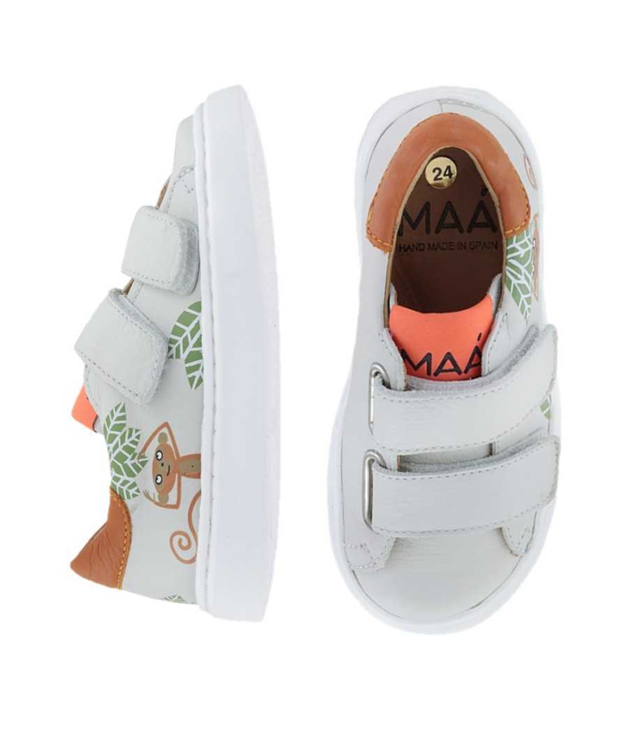 Sneakers Orange Monkey leather| MAÁ