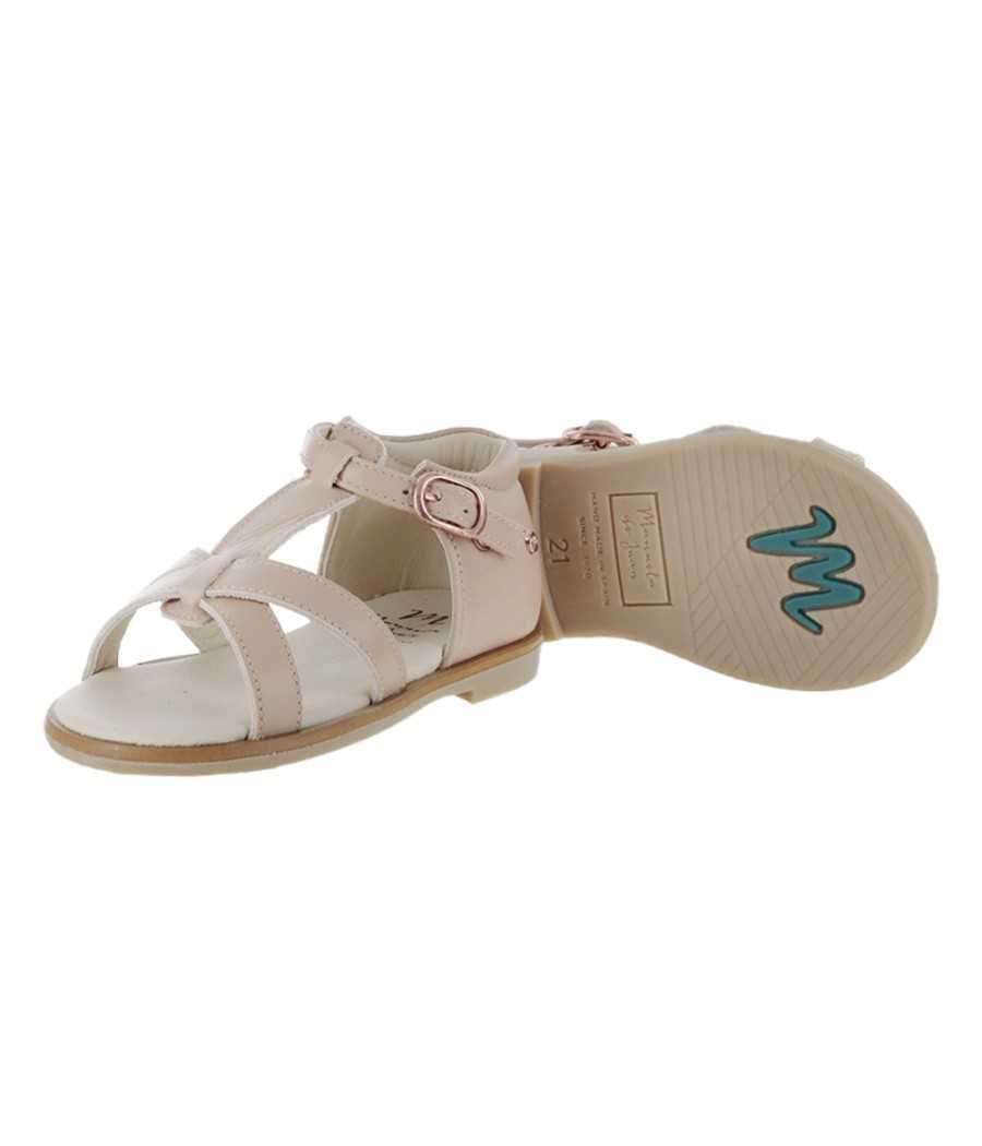 Sandal Claire II Rose Leather| Manuela de Juan