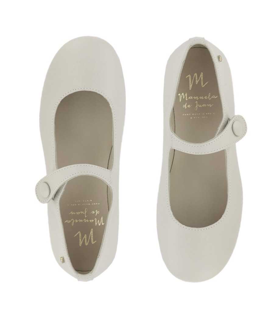 Mary-Jane Mimi beige leather| Manuela de Juan