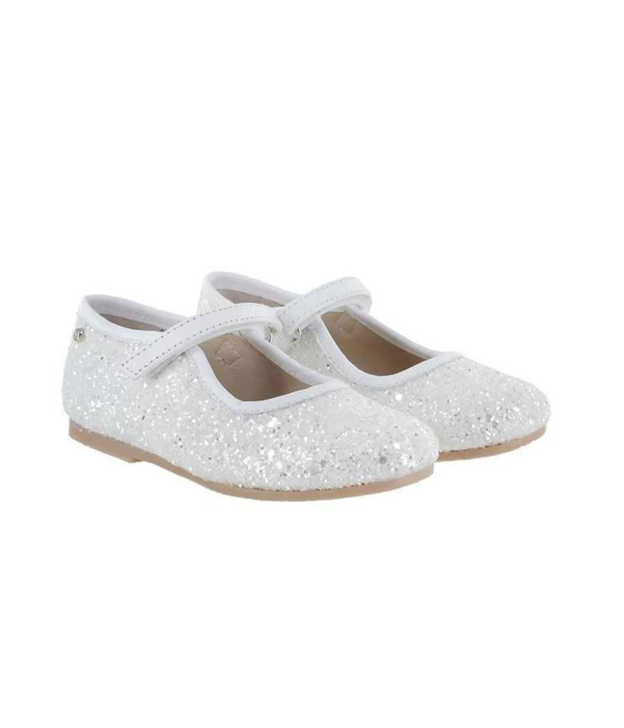 Mary-Jane Nanny white glitter |Manuela de Juan Mary-Jane Nanny white glitter |Manuela de Juan