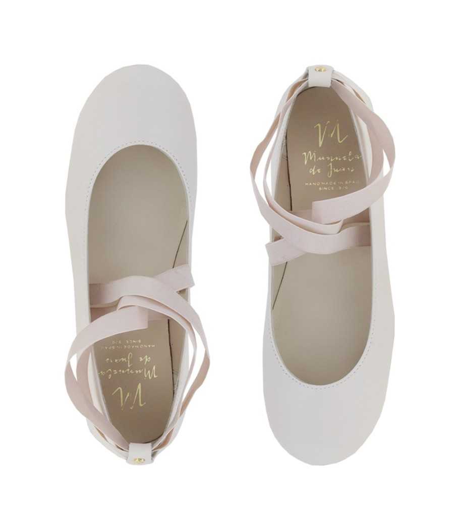 Bailarina Bidane en piel marfil| Manuela de Juan