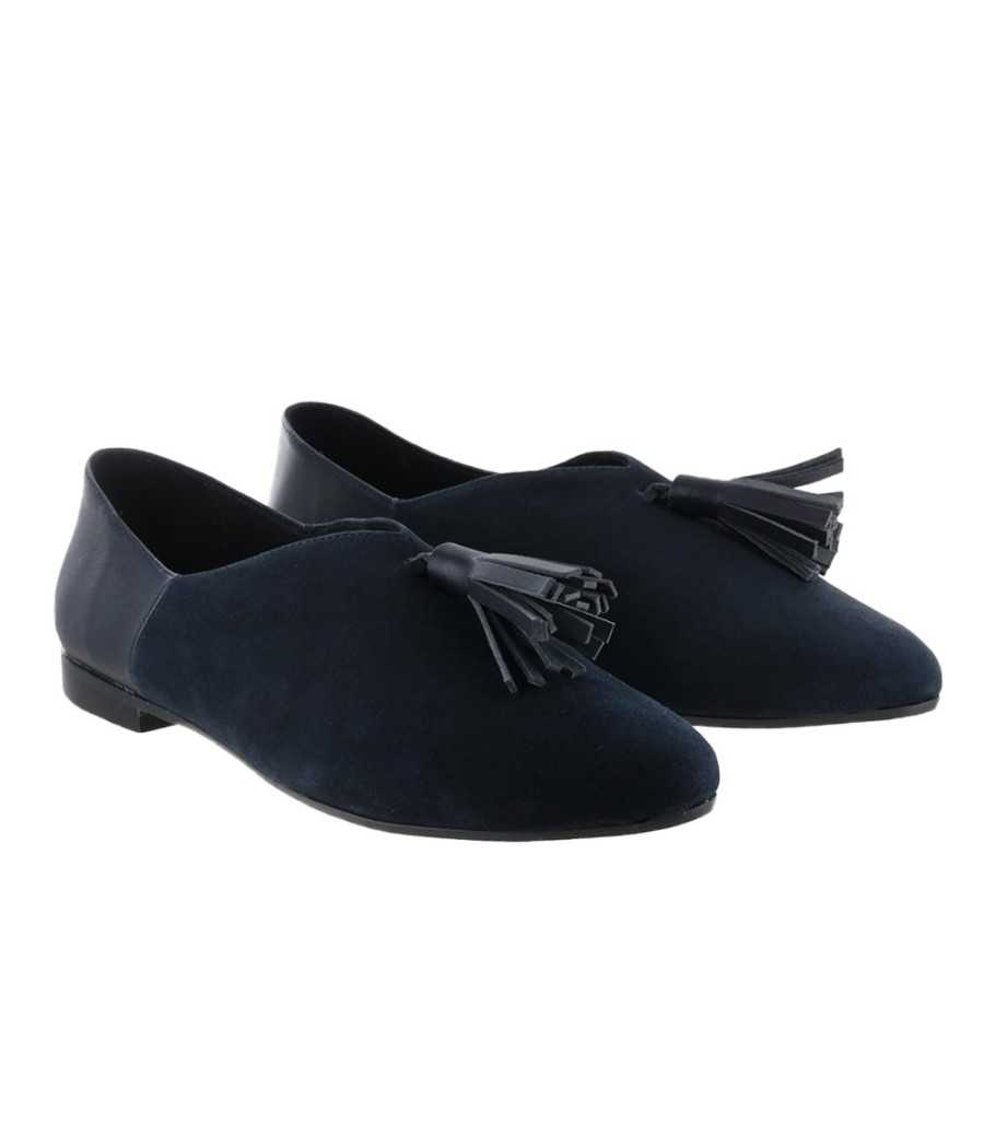 Zapato de borlas Sanson azul marino | Manuela de Juan