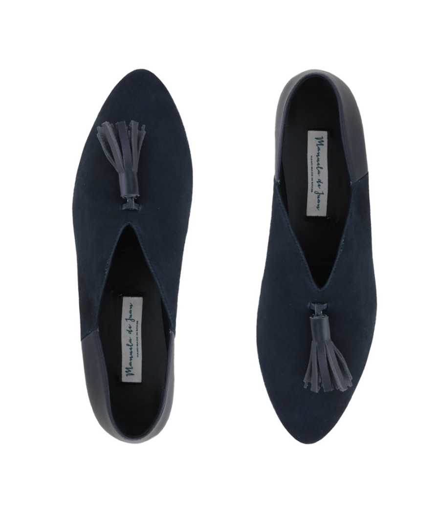 Zapato de borlas Sanson azul marino | Manuela de Juan