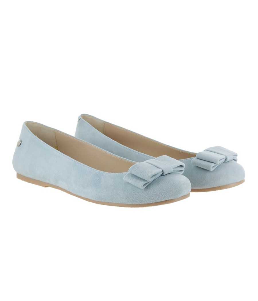 Ballerina Micci sky blue suede leather| Manuela de Juan