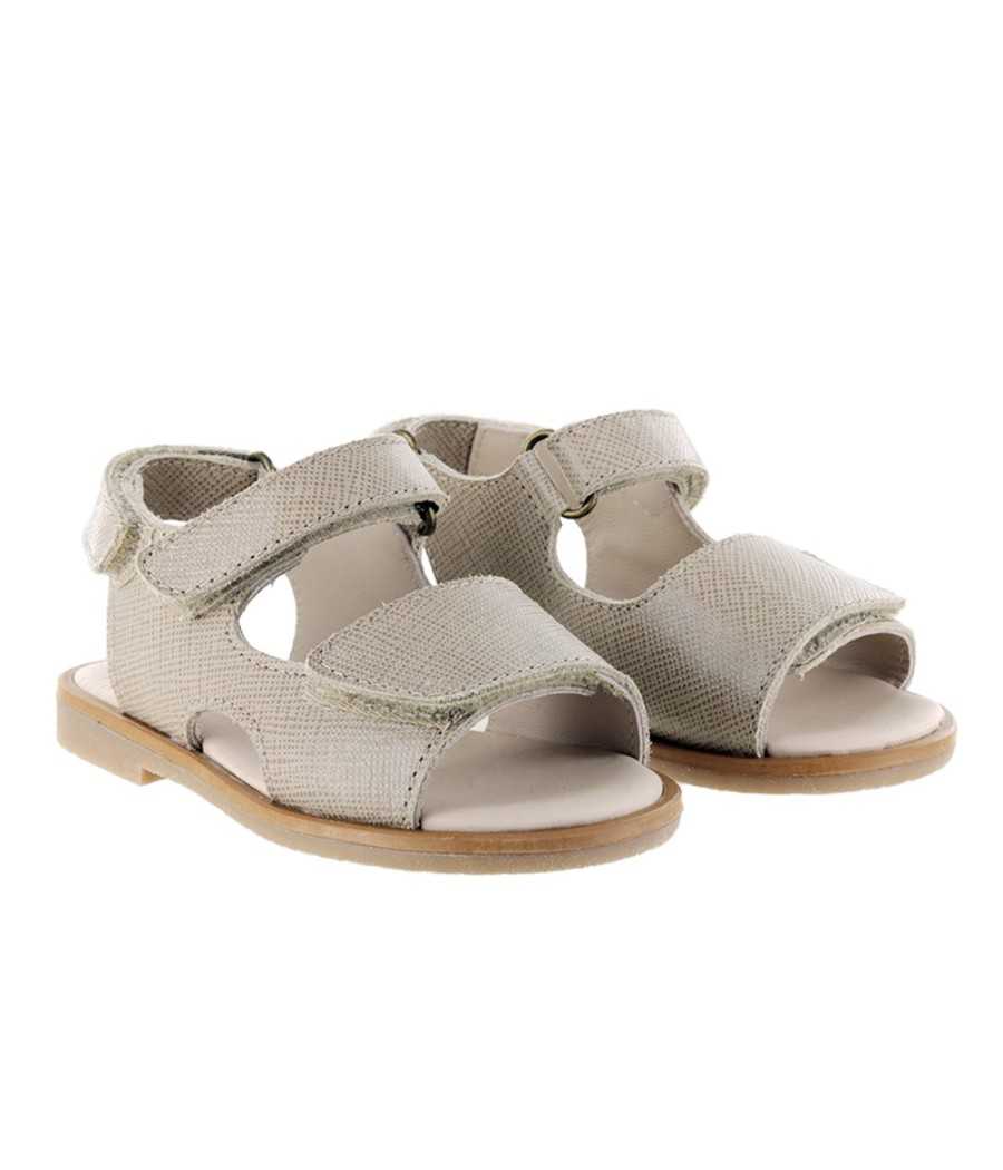 Sandalia Hebe en piel taupe|Manuela de Juan