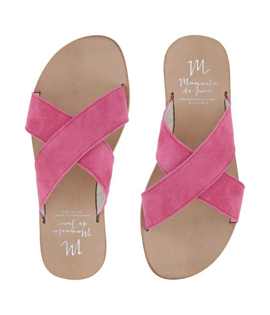 Sandals Mariana suede pink| Manuela de Juan