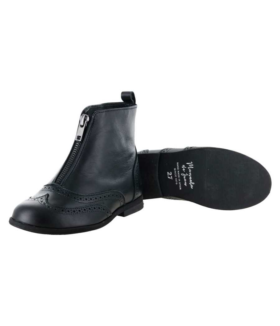 Bota Balmac en piel negro| Manuela de Juan