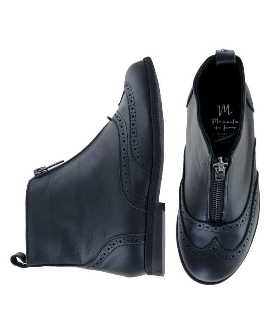 Bota Balmac en piel negro| Manuela de Juan