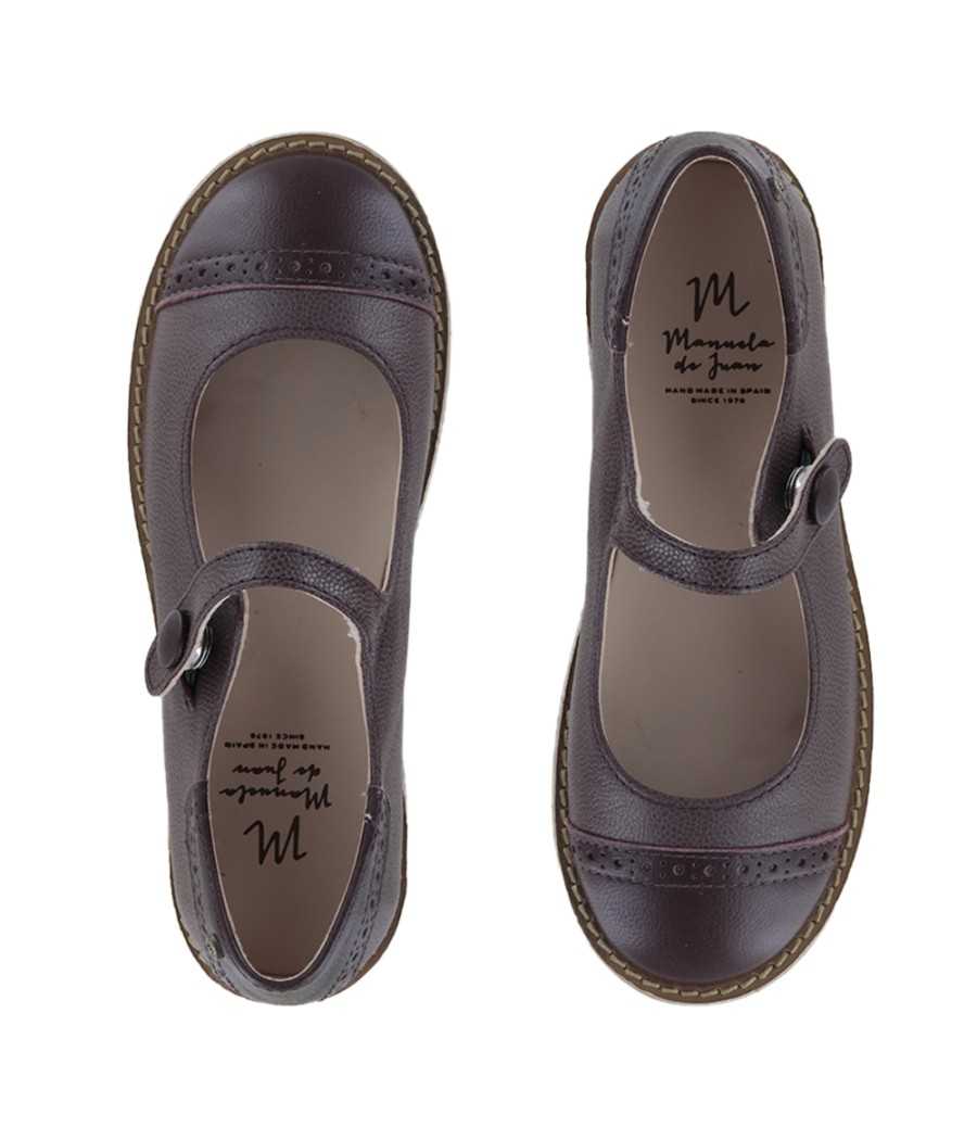 Mercedita Athalia burrdeos en piel| Manuela de Juan