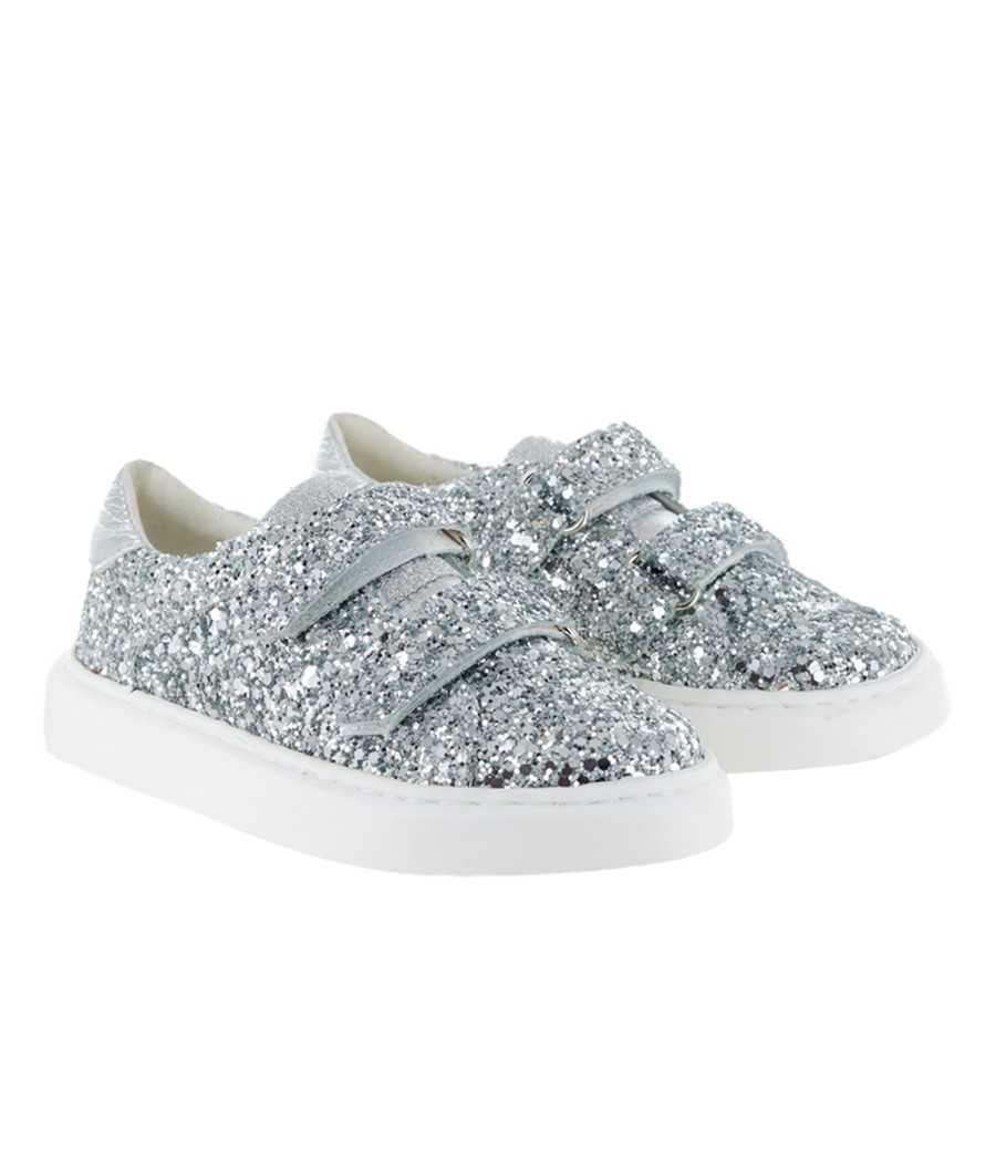 Zapatillas Moa purpurina plateada |Manuela de Juan