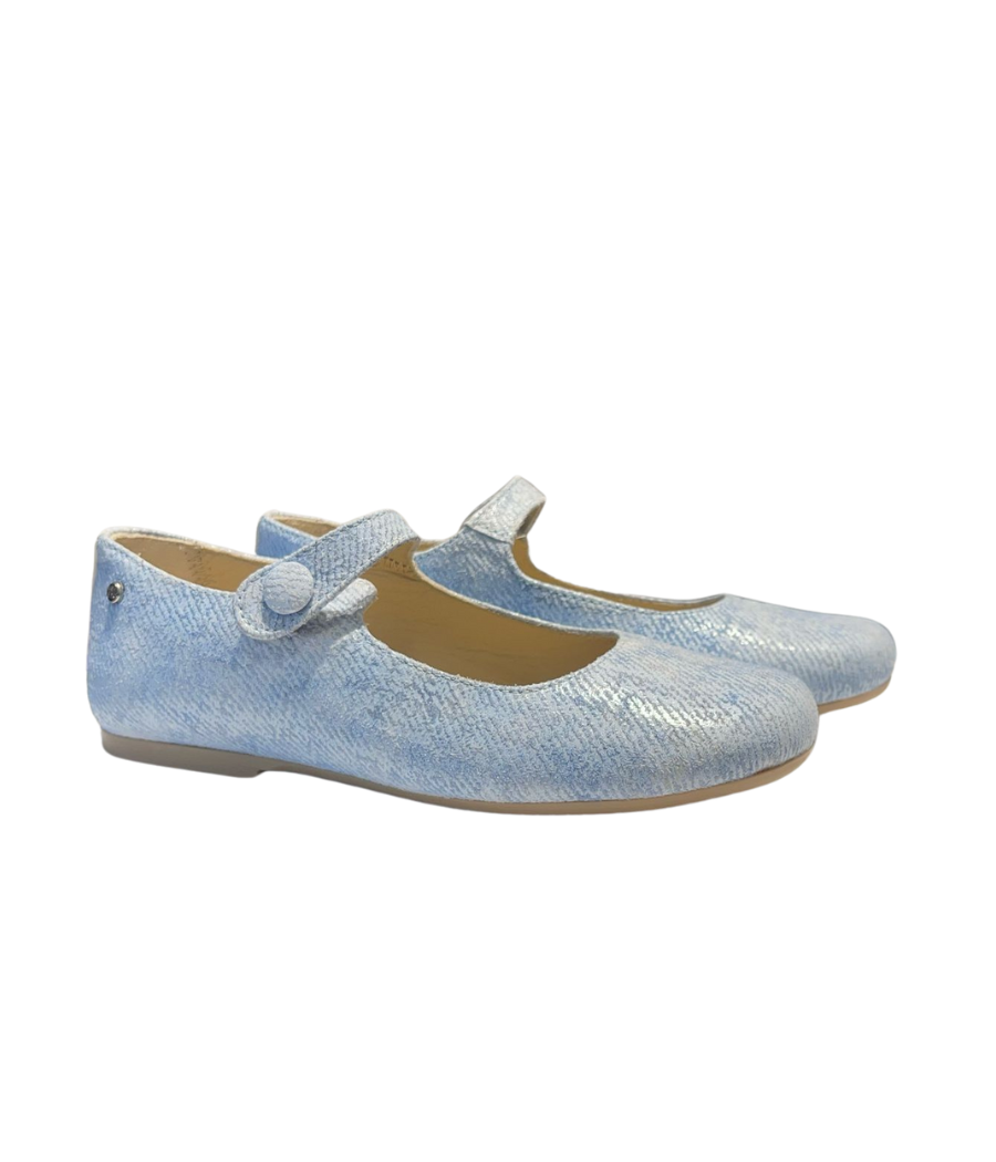 Mary-Jane Mimi blue denim suede leather| Manuela de Juan