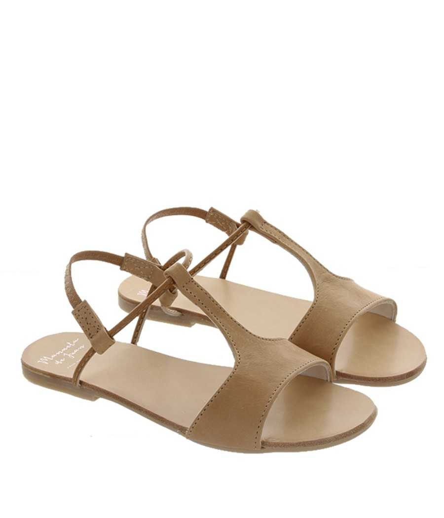Sandal Mikonos brown leather | Manuela de Juan